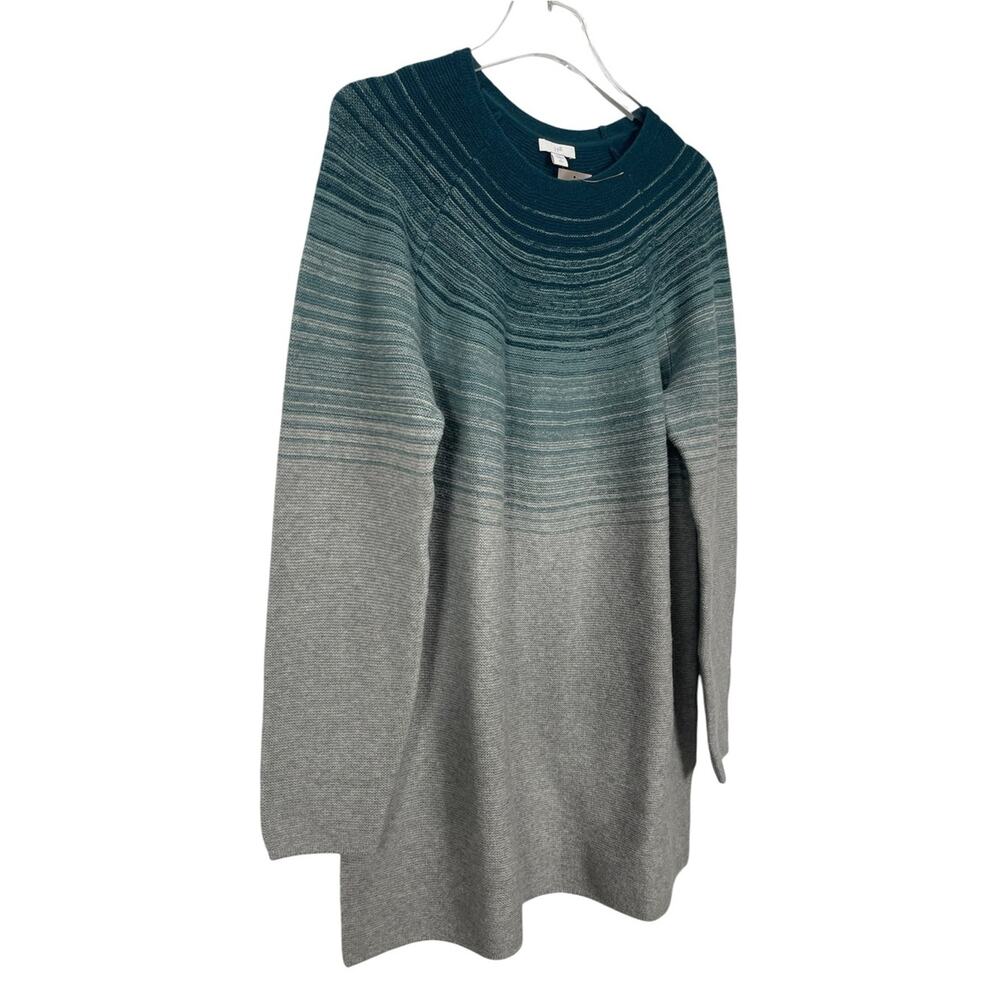 J. Jill Ombre Tunic Sweater Grey Blue Size Large Tall NEW - Picture 5 of 11